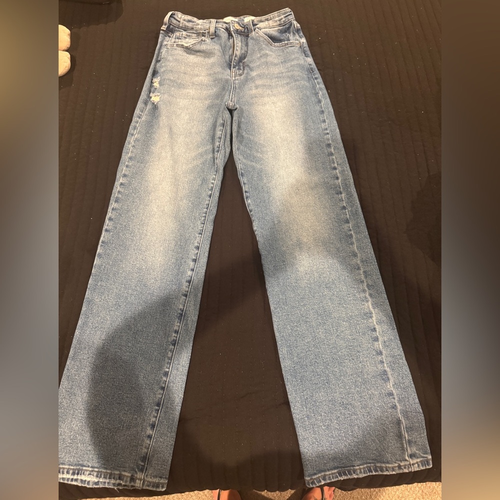 KanCan Blue 90’s Straight Leg Jeans Vintage Wash